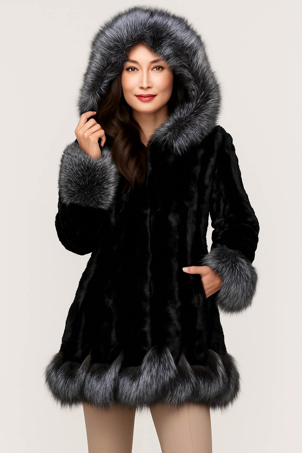 Luxe Winter Faux Fur Coat